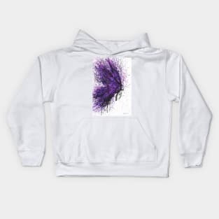 Purple Sky Butterfly Kids Hoodie